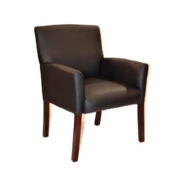Find new black leather reception seat at outlet prices at Office Furniture Outlet