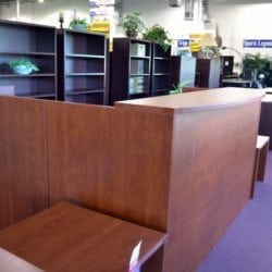 Find new modern l-shape reception desk at outlet prices at Office Furniture Outlet