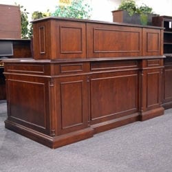 Find new traditional cherry reception desk at outlet prices at Office Furniture Outlet
