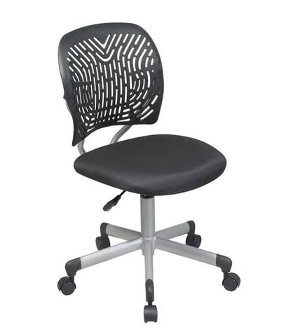 Find Office Star OSP Designs 166006-3 Designer Task Chair in Black Fabric and Plastic Back near me at OFO Orlando