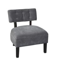 Find Office Star Ave Six CVS263-C11 Curves Button Accent Chair in Charcoal Velvet near me at OFO Orlando
