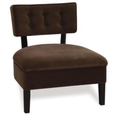 Find Office Star Ave Six CVS263-C12 Curves Button Accent Chair in Chocolate Velvet near me at OFO Orlando