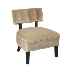 Find Office Star Ave Six CVS263-C27 Curves Button Accent Chair in Coffee Velvet near me at OFO Orlando