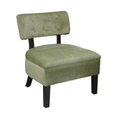 Find Office Star Ave Six CVS263-G28 Curves Button Accent Chair in Spring Green Velvet near me at OFO Orlando