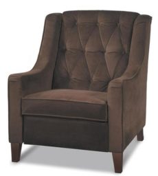 Find Office Star Ave Six CVS51-C12 Curves Tufted Accent Chair in Chocolate Velvet near me at OFO Orlando