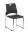 Find Office Star Work Smart STC8300C4-3 Straight Leg Stack Chair with Plastic Seat and Back. Black. 4 Pack. near me at OFO Orlando