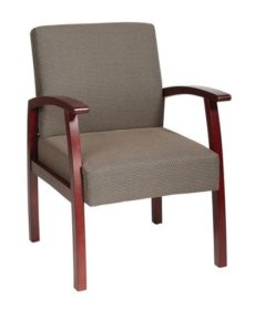 Find Office Star Work Smart WD1357-316 Deluxe Cherry Finish Guest Chair with Taupe Fabric near me at OFO Orlando