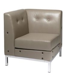 Find Office Star Ave Six WST51C-U22 Wall Street Corner Chair in Smoke Faux Leather near me at OFO Orlando