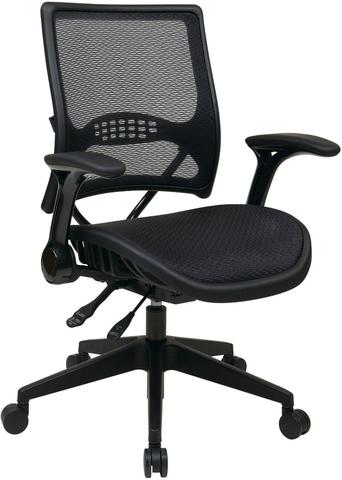 Find Office Star Space Seating 67-77N9G5 Professional AirGrid® Back and Seat Managers Chair with Flip Arms and Angled Nylon Base near me at OFO Orlando