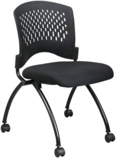 Find Office Star Pro-Line II 83220-30 Deluxe Armless Folding Chair With Silver/Metal Back