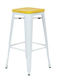 Find OSP Designs BRW313011A2-C308 Bristow 30" Antique Metal Barstool with Vintage Wood Seat