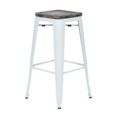 Shop Bristow 30" Antique Metal Barstool with Vintage Wood Seat