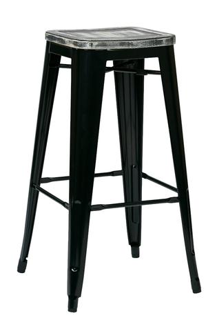 Shop Bristow 30" Antique Metal Barstool with Vintage Wood Seat