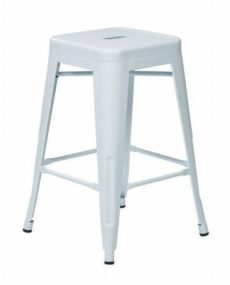 Find Work Smart / OSP Designs PTR3030A4-11 30" Steel Backless Barstool (4-Pack) (White) near me at OFO Orlando