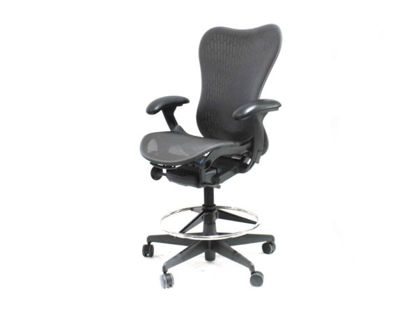 Office Furniture Outlet new Herman Miller Mirra 2 Bar Height Stool Graphite