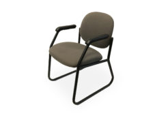 Find used green side/guest chair with black metal bases at Office Furniture Outlet