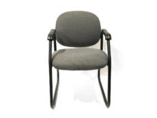 Find used green side patterns side/guest chair with black metal bases at Office Furniture Outlet