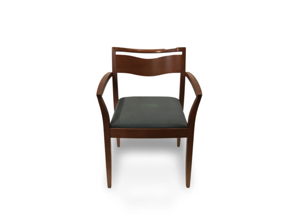 Find used hon side guest wood base green cushion chairs at Office Furniture Outlet