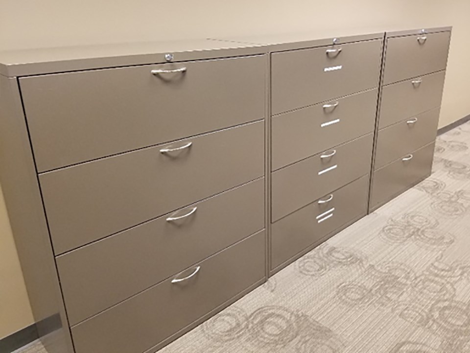 Gray Metal Lateral Filing Cabinet Ofo, Large Filing Cabinets