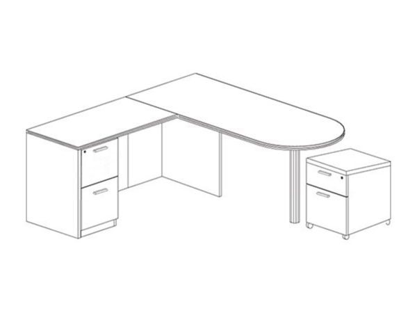 Office Furniture Outlet New 71x72 D-Top L-Shape Desk
