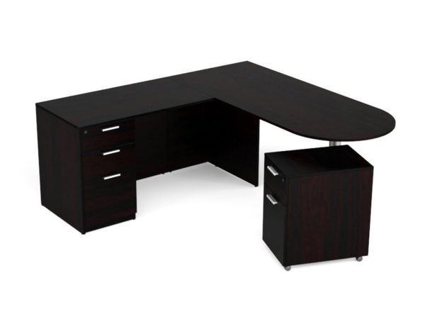 Find used KUL 71x72 d-top l-shape desk w1 bbf and 1 mobile ped bf (esp)s at Office Furniture Outlet