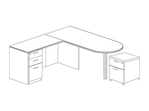 Office Furniture Outlet New 71x72 D-Top L-Shape Desk
