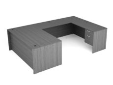 Find used KUL 71x108 u-shape desk w/ 2bf ped (gry)s at Office Furniture Outlet