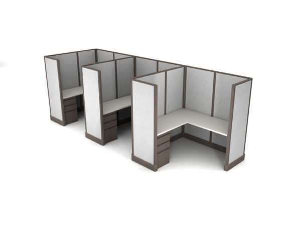 Buy new 5x5 3pack inline cubicles by KUL at Office Furniture Outlet - Orlando