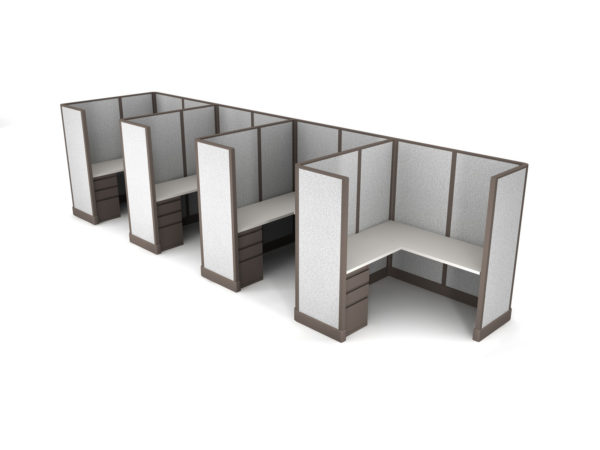 Buy new 5x5 4pack inline cubicles by KUL at Office Furniture Outlet - Orlando