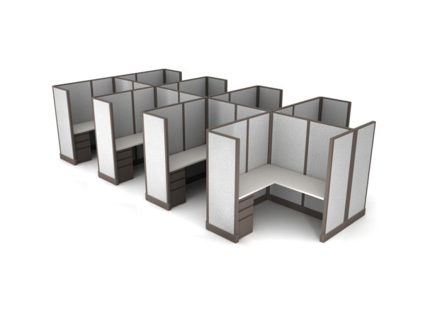 Buy new 5x5 8pack cluster cubicles by KUL at Office Furniture Outlet - Orlando
