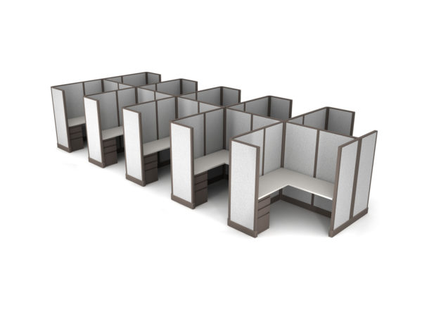 Buy new 5x5 10pack cluster cubicles by KUL at Office Furniture Outlet - Orlando