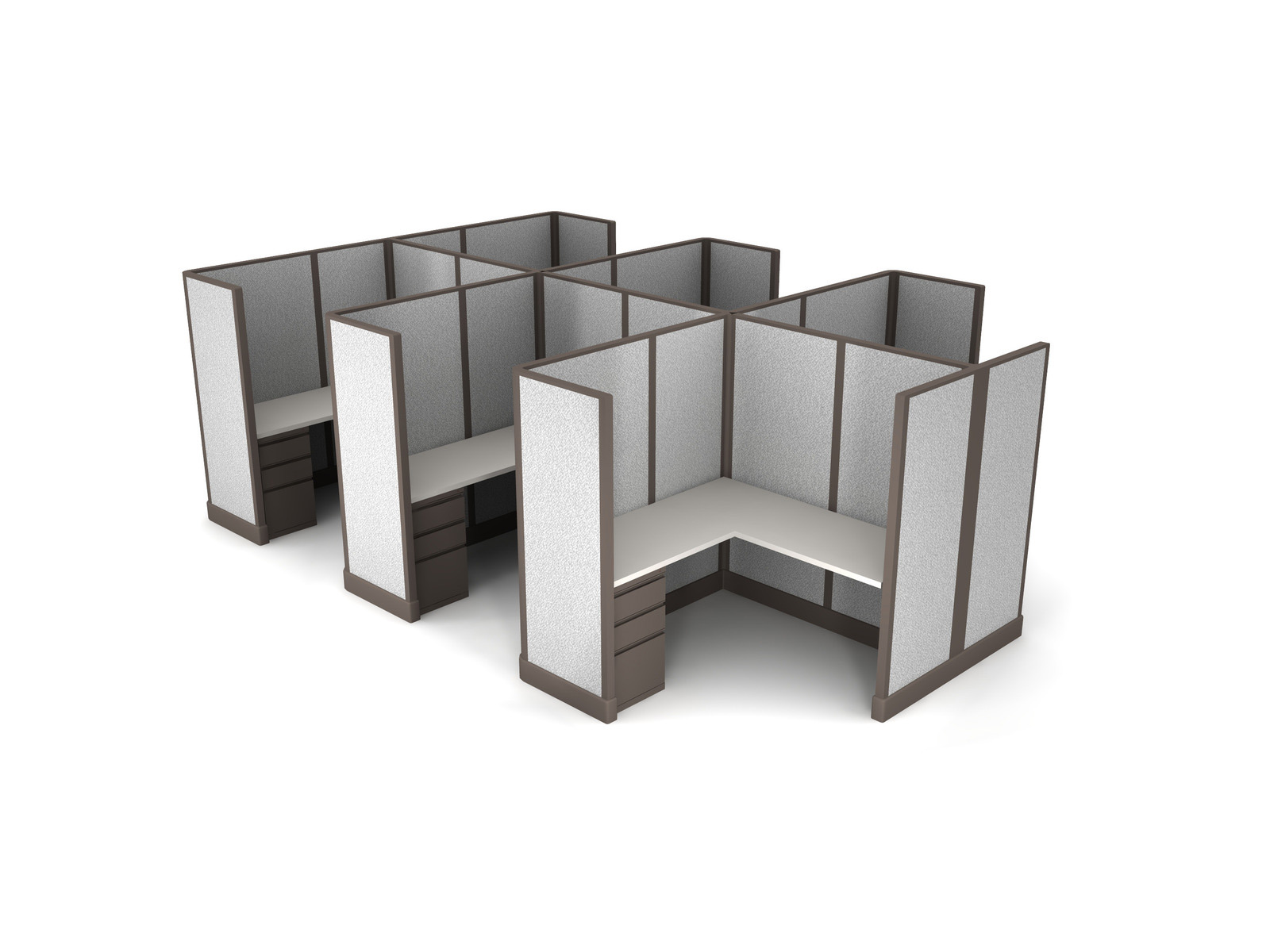 Buy New 6x6 L Shape Office Cubicles 72H |Find 6Pack Cluster Workstations  Near Me in Orlando