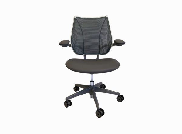 Buy gray reupholstered Humanscale Liberty task chairs in Orlando Florida at Office Furniture Outlet